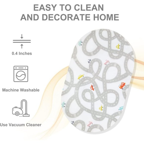 Road Traffic Washable Non-Slip Playroom Play Carpet - Picture 3 of 8